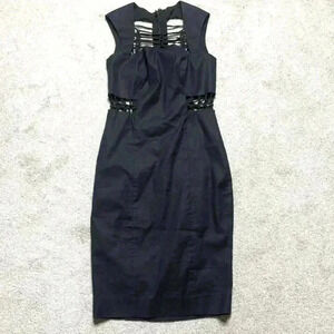 Nicole Miller Shift Dress Black Arterlier Cutout